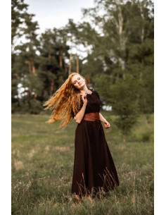Medieval dress Karen, brown 2