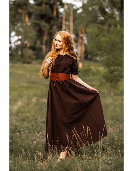 Medieval dress Karen, brown
