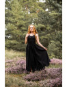 Jasmin elegant medieval dress, black color