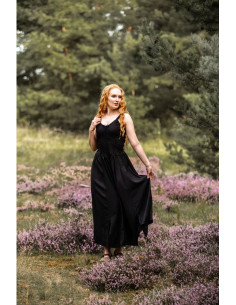 Jasmin elegant medieval dress, black color 2