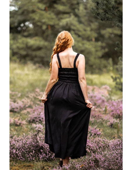 Jasmin elegant medieval dress, black...