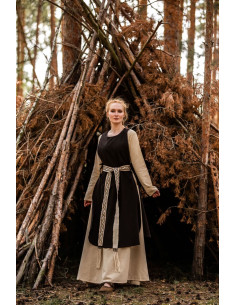 Magdalena medieval surcoat, brown color