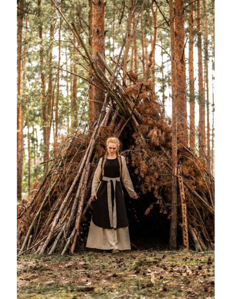 Magdalena medieval surcoat, brown color