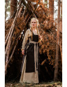 Medieval tunic for women Hildegard, dark brown