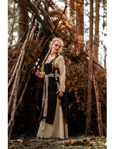 Medieval tunic for women Hildegard, dark brown 2