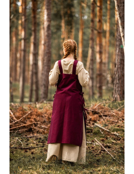 Medieval tunic for women Hildegard, red
