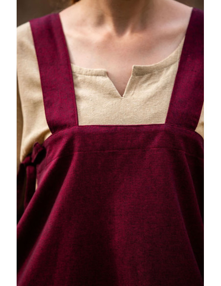 Medieval tunic for women Hildegard, red
