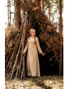 Viking woman dress model Lina, natural white