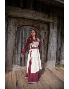 Medieval tunic for women Hildegard, natural white