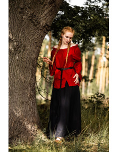 Classic medieval blouse model Emma, red color 2