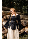 Classic medieval blouse model Emma, black color