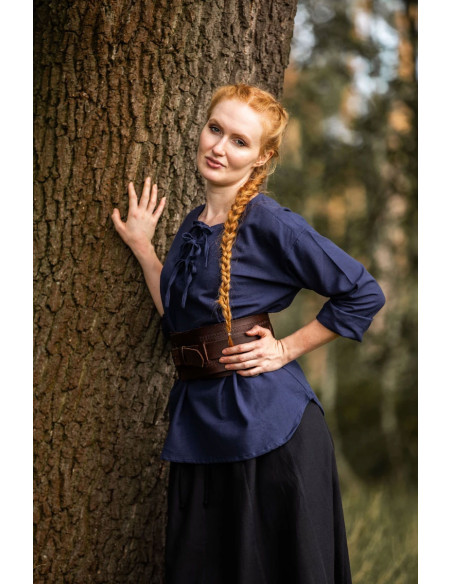 Medieval blouse model Tilda, blue color Medieval blouse model Tilda, blue color