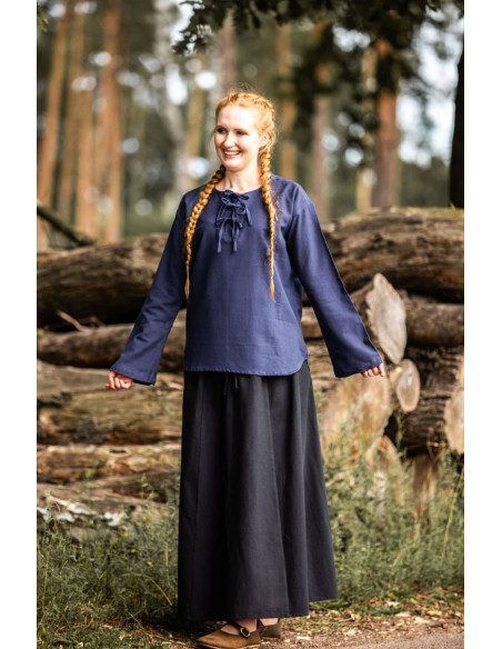 Medieval blouse model Tilda, blue color Medieval blouse model Tilda, blue color
