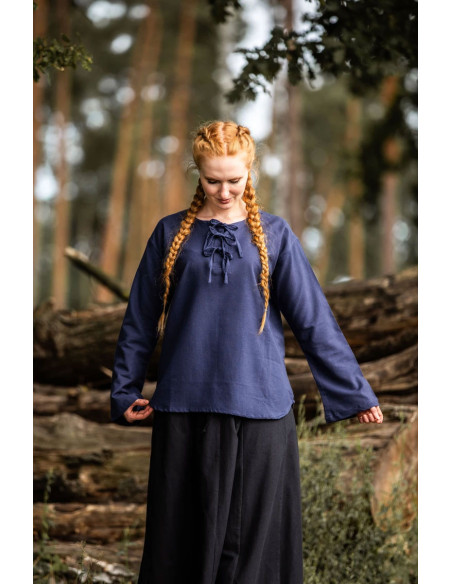 Medieval blouse model Tilda, blue color Medieval blouse model Tilda, blue color