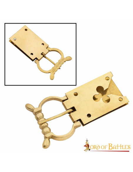 Medieval 14th century brass clover...