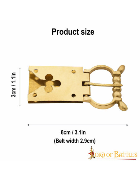 Medieval 14th century brass clover...