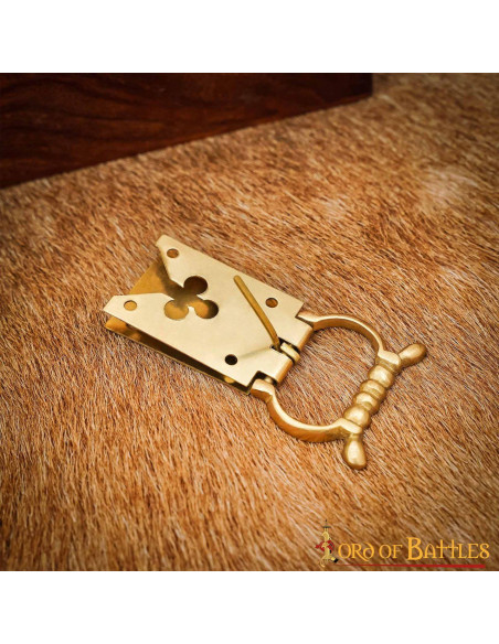 Medieval 14th century brass clover...