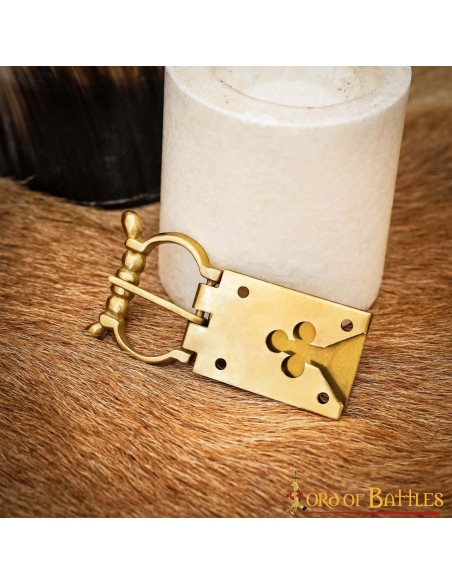 Medieval 14th century brass clover...