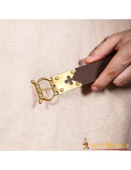 Medieval 14th century brass clover...