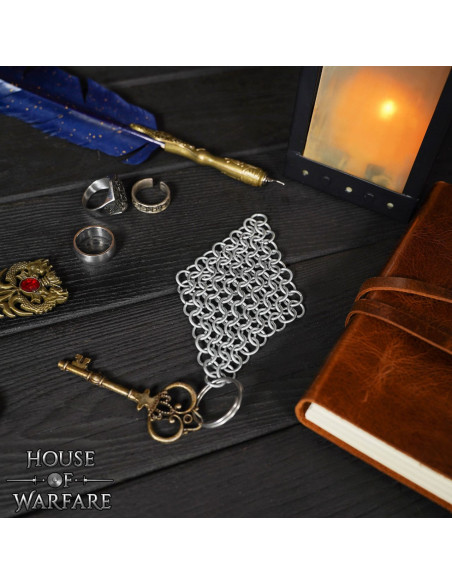 Steel chain mail keychain (8 mm.)