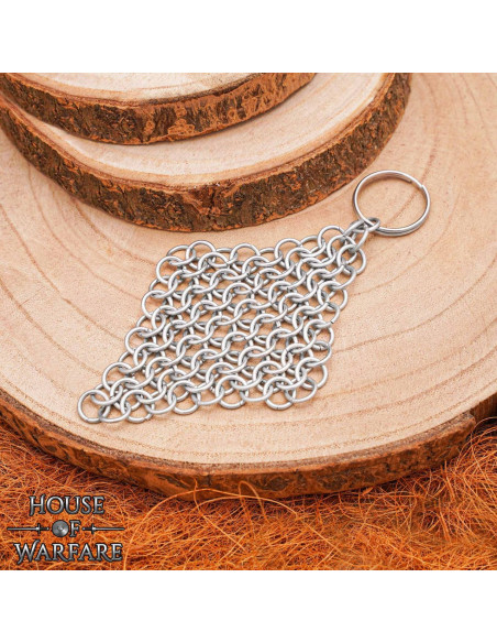 Steel chain mail keychain (8 mm.)