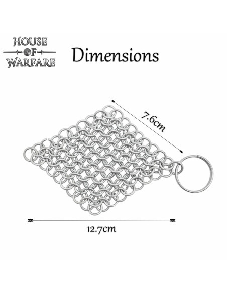 Steel chain mail keychain (8 mm.)