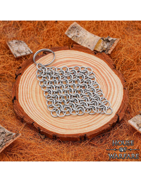 Steel chain mail keychain (8 mm.)