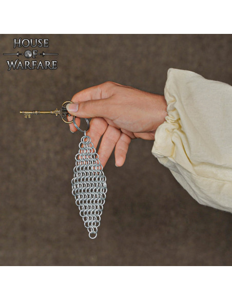 Steel chain mail keychain (8 mm.)