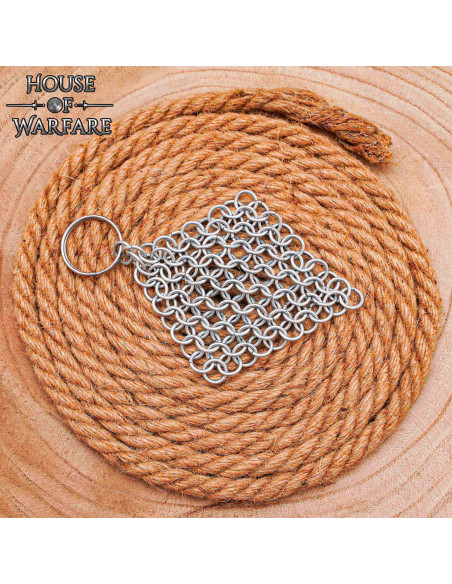Steel chain mail keychain (8 mm.)