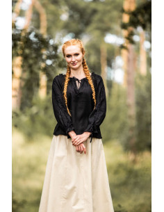 Medieval women's blouse Bettina, black