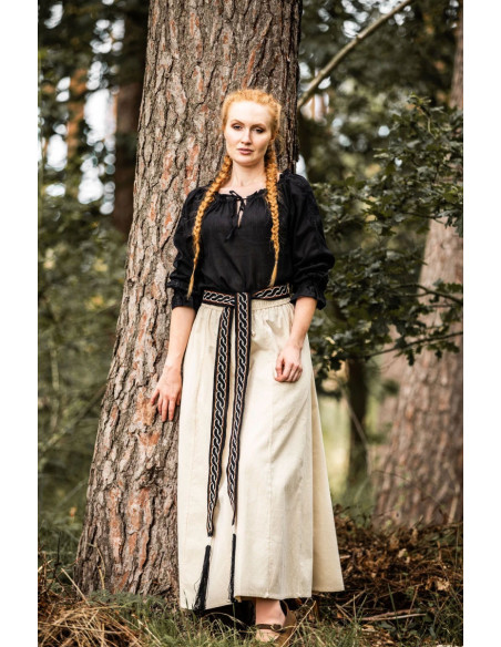 Medieval women's blouse Bettina, black