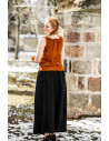 Adele Sleeveless Medieval Blouse, Rust Orange