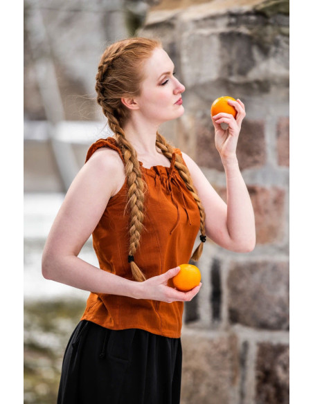 Adele Sleeveless Medieval Blouse,...