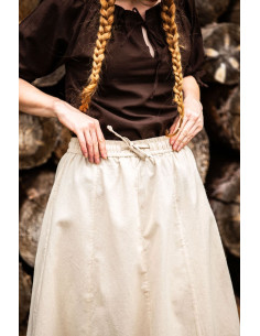 Smilla women's medieval skirt, natural white 2