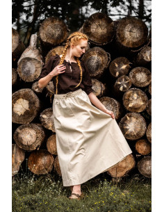 Smilla women's medieval skirt, natural white