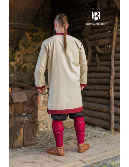 Rus Tobiasz tunic, natural-burgundy...