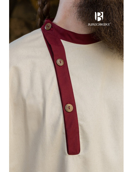 Rus Tobiasz tunic, natural-burgundy...