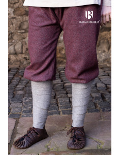 Tilda Herringbone Viking pants, burgundy-gray 2
