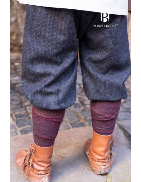 Viking pants model Rus Ivar, Black-Gray