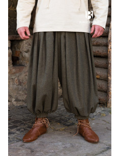 Rus Borys Wide Leg Pants, Olive-Gray