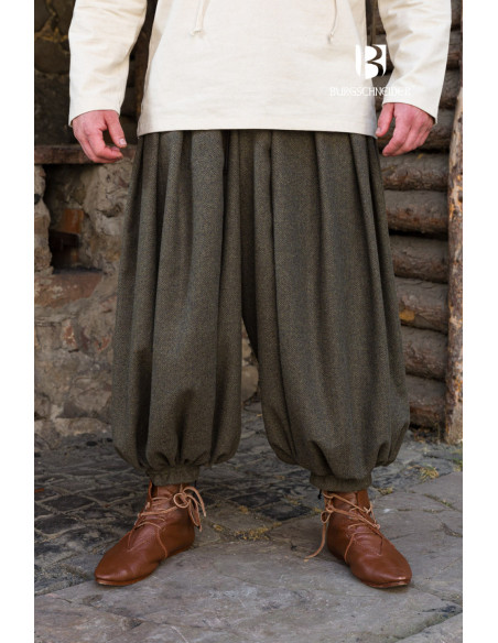 Rus Borys Wide Leg Pants, Olive-Gray