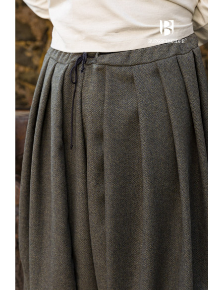 Rus Borys Wide Leg Pants, Olive-Gray