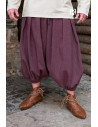 Rus Borys Wide Leg Pants, Maroon-Gray