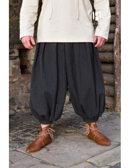 Rus Borys Wide Leg Pants, Black-Grey