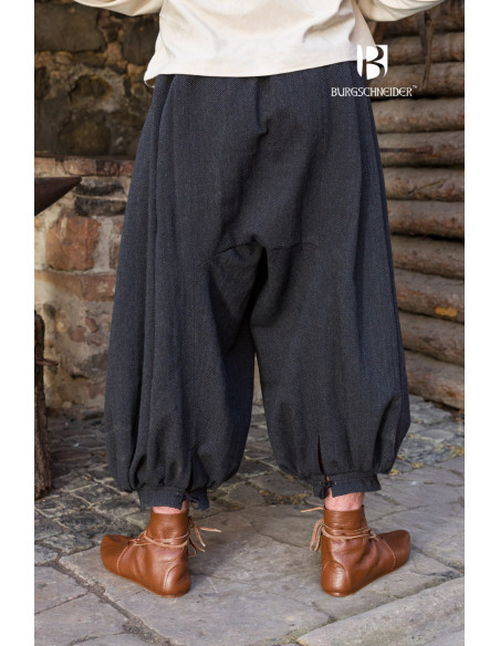 Rus Borys Wide Leg Pants, Black-Grey
