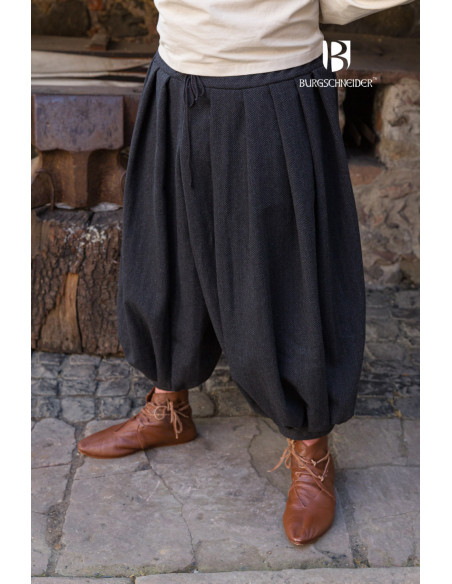 Rus Borys Wide Leg Pants, Black-Grey