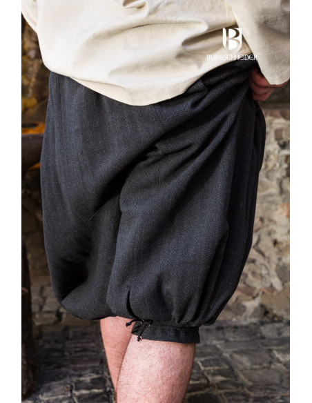 Rus Borys Wide Leg Pants, Black-Grey