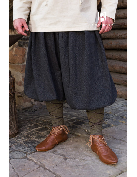 Rus Borys Wide Leg Pants, Black-Grey