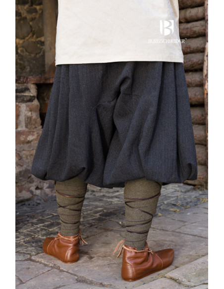 Rus Borys Wide Leg Pants, Black-Grey