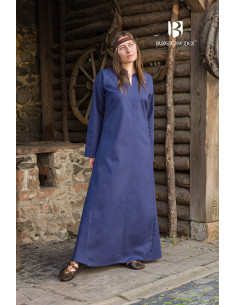 Long medieval dress model Rus Marzena, Dark blue